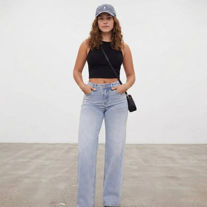 BootyLift Stretch Wide-Leg Jeans